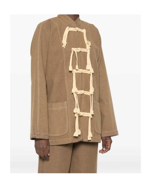 Uma Wang Natural Long-Sleeved Casual Jacket