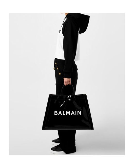 Balmain Black Drawstring Waist Track Pants