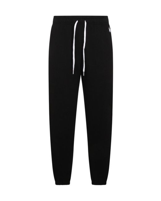 Polo Ralph Lauren Black Logo Embroidered Drawstring Pants