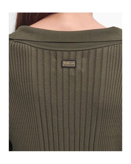 Barbour Green Mondale Zip-Up Cardigan
