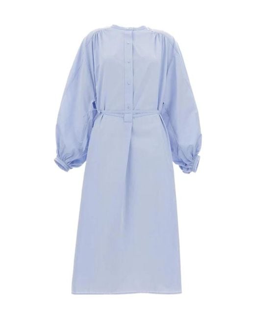 Loulou de Saison Blue Vitti Belted Shirt Dress
