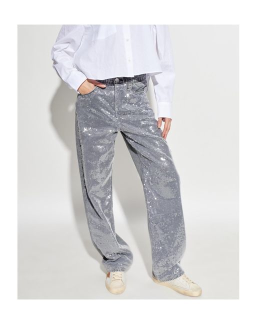 Rag & Bone Gray Logo-Patch Denim Jeans