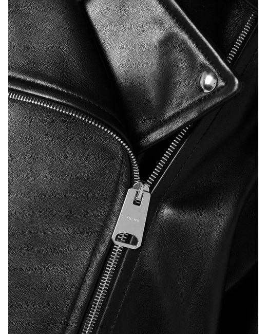 Khaite Black Hansel Belted Leather Jacket
