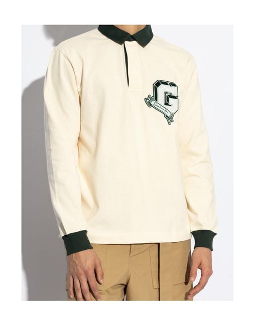 Givenchy White Logo Printed Collared Sweater for men