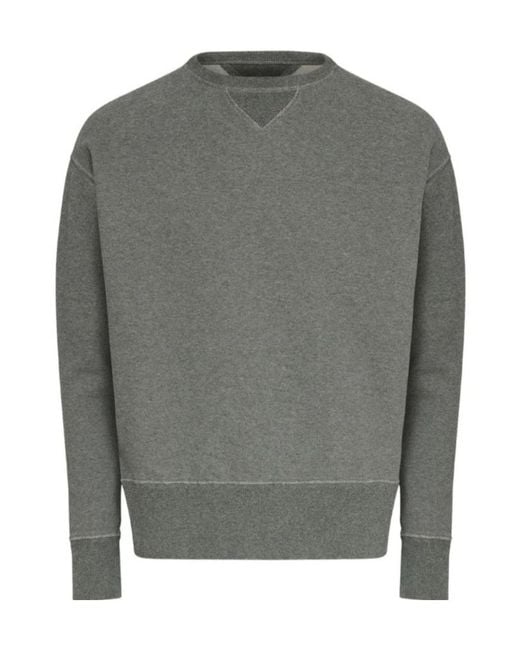 Maison Margiela Gray Round Neck Long-Sleeved Sweatshirt for men