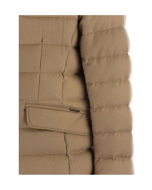 Moorer Brown Zayn Straight Hem Puffer Jacket for men