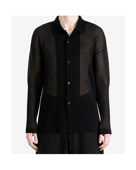Homme Plissé Issey Miyake Black Pleated Shirt for men