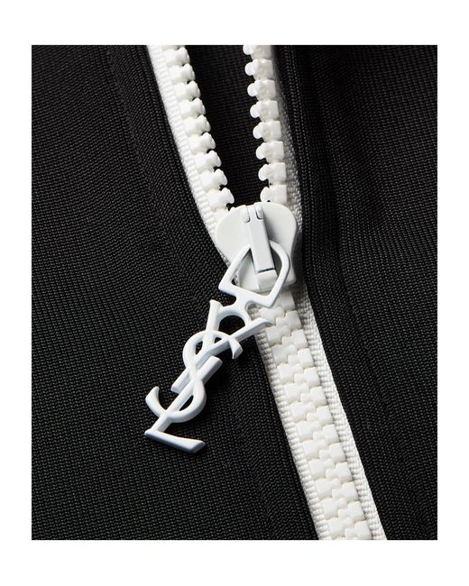 Saint Laurent Black Cassandre Track Jacket for men