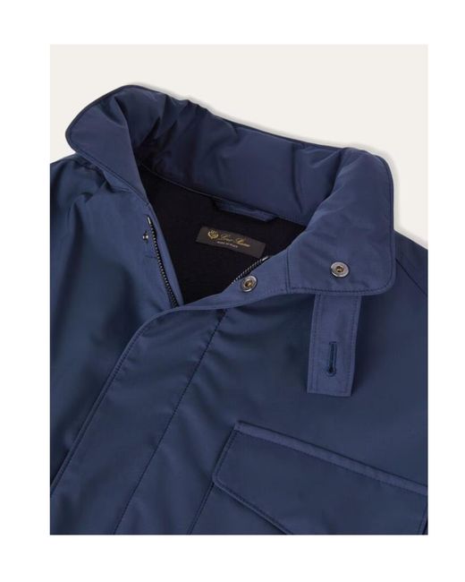 Loro Piana Blue Traveller High-Neck Jacket for men