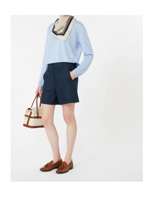 Max Mara Blue 'S Party Tailored Shorts