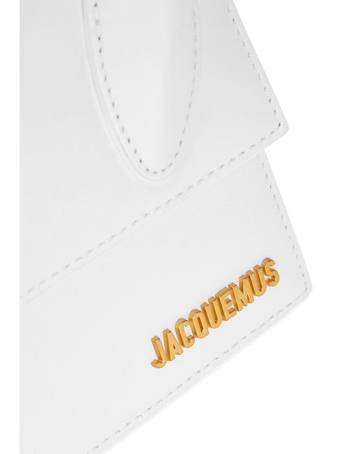 Jacquemus White Le Chiquito Moyen Leather Shoulder Bag