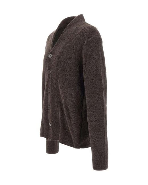Emporio Armani Blue Blended-Fabric Cardigan for men