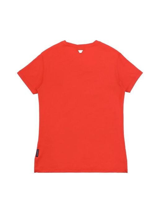 Armani Jeans Red Round-Necked Logo T-Shirt
