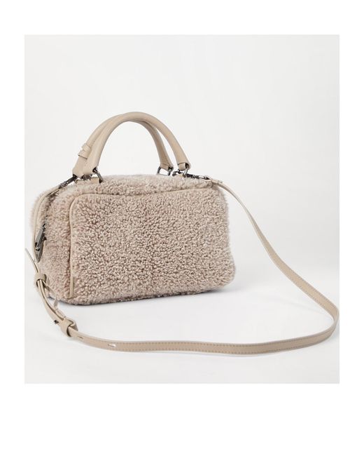 Brunello Cucinelli Natural Small Boston Explorer Bag