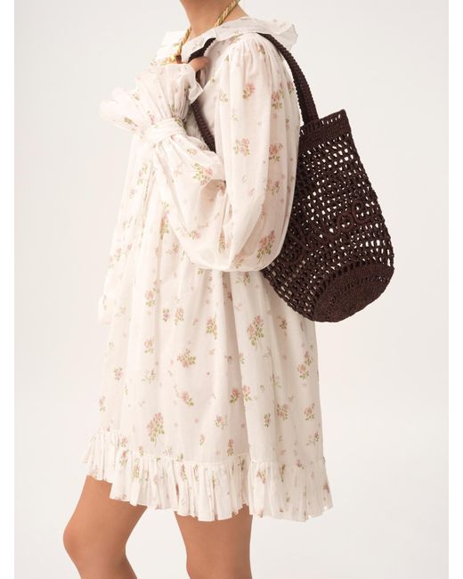 Chloé Red Chloé Small Summer Banana Raffia Tote Bag