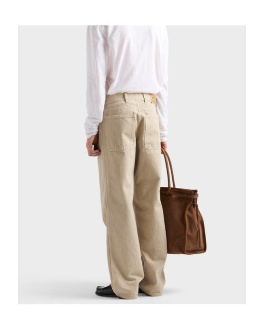 Prada Natural Five-Pocket Old Denim Jeans for men