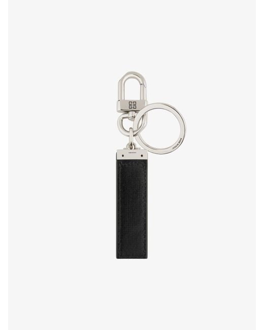 Givenchy White 4G Classic Keyring for men