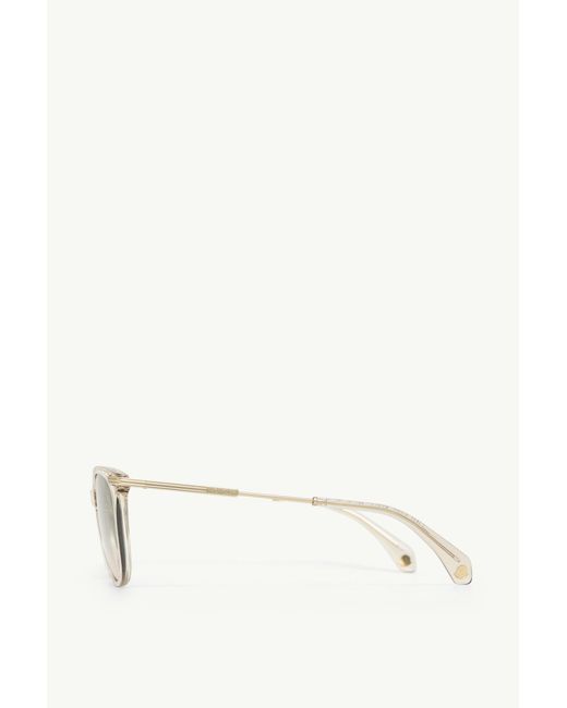 Moncler White Korra Oval Sunglasses for men