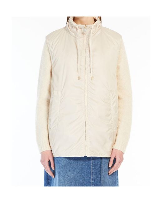 Weekend by Maxmara White Yoro Zip-Up Drawstring Gilet