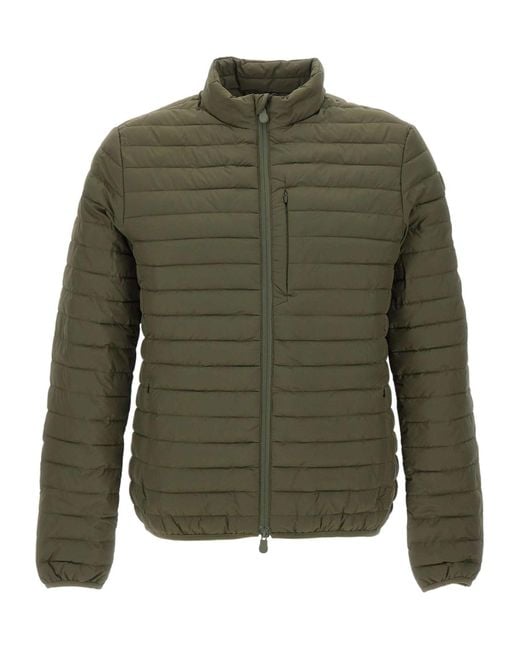 Save The Duck Green Erion Quilted Down Jacket for men
