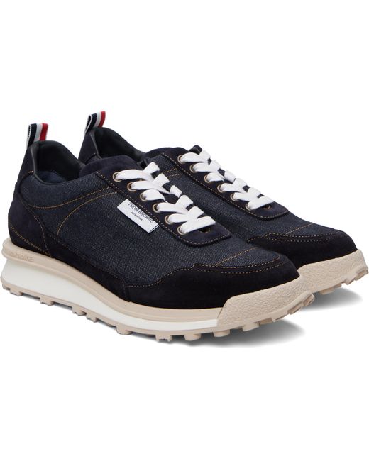 Thom Browne Blue Lace-Up Sneakers for men