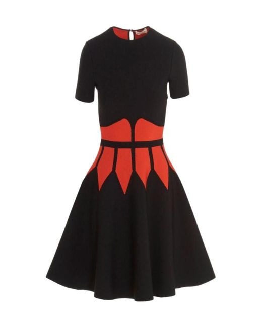 McQueen Black A Coloured Umbrella Dress