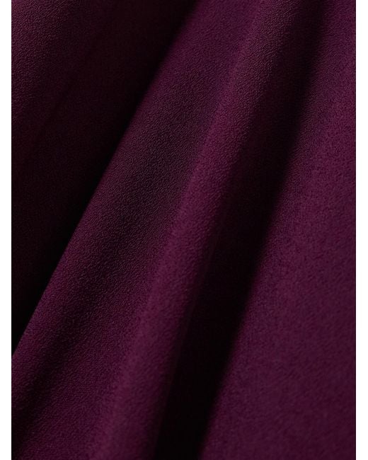 Solace London Purple Elisa One-Sleeve Crepe Gown