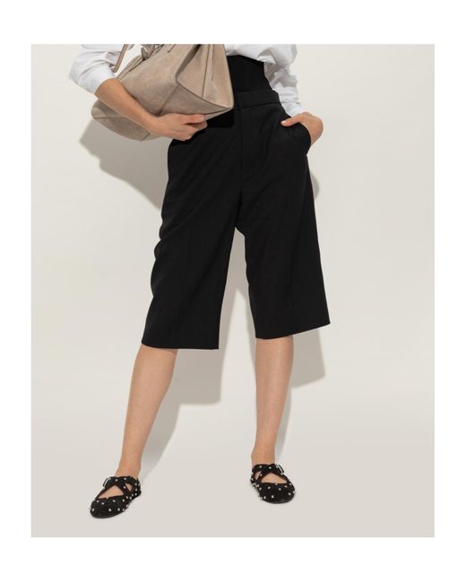 Alaïa Black Ballet Flats Criss-Cross