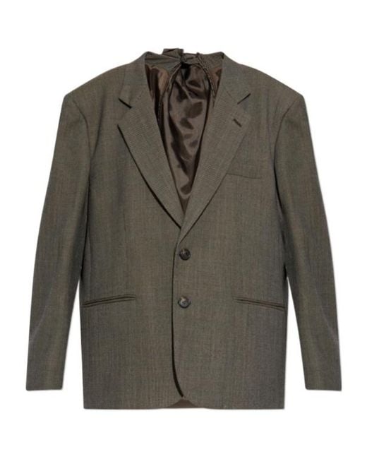 MM6 by Maison Margiela Green Single-Breasted Blazer