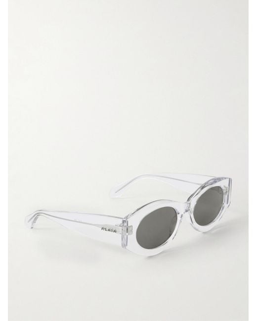 Alaïa White Alaïa Cat Eye Frame Sunglasses