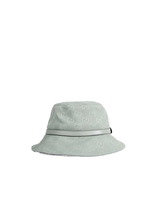 Gucci Blue Gg Canvas Bucket Hat