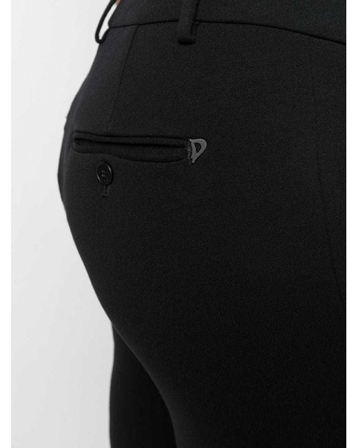 Dondup Black Slim-Cut Trousers