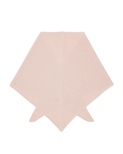 MM6 by Maison Margiela Natural Triangle Knitted Wool Blend Scarf