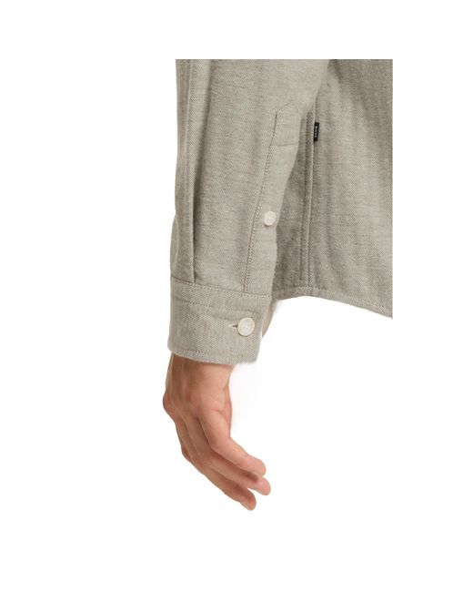 Boss Gray Knit Long-Sleeve Shirt for men
