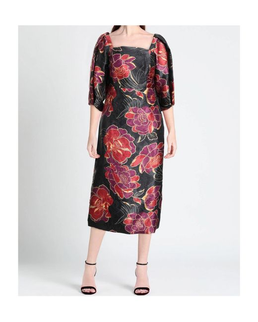 Farm Rio Red Square Neck Dress