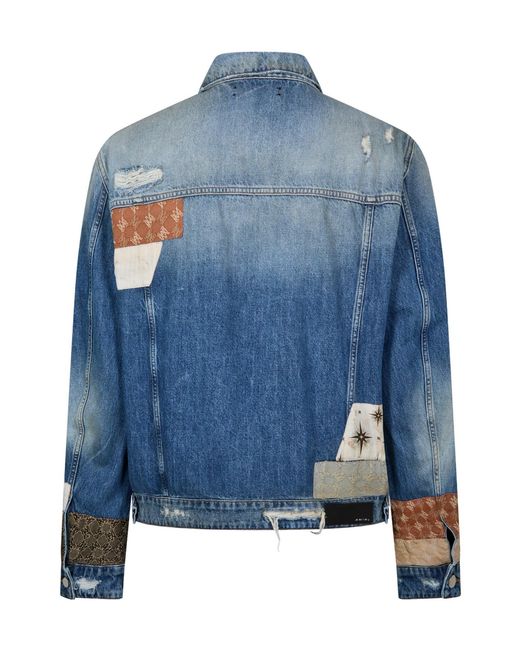 Amiri Blue Airpatch Trucker Jacket for men