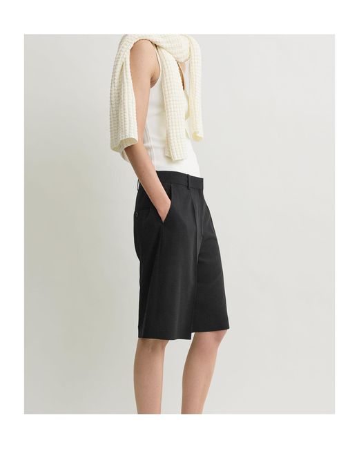 Totême  Black Totême Tailored Bermuda Shorts