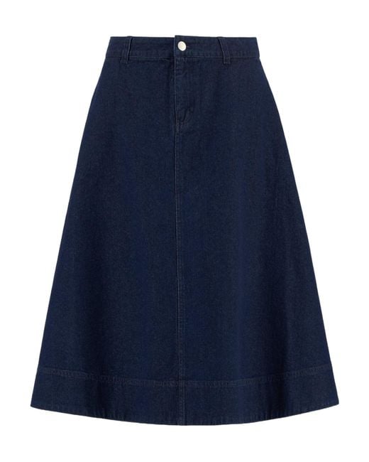 Barbour Blue Maia Denim Skirt