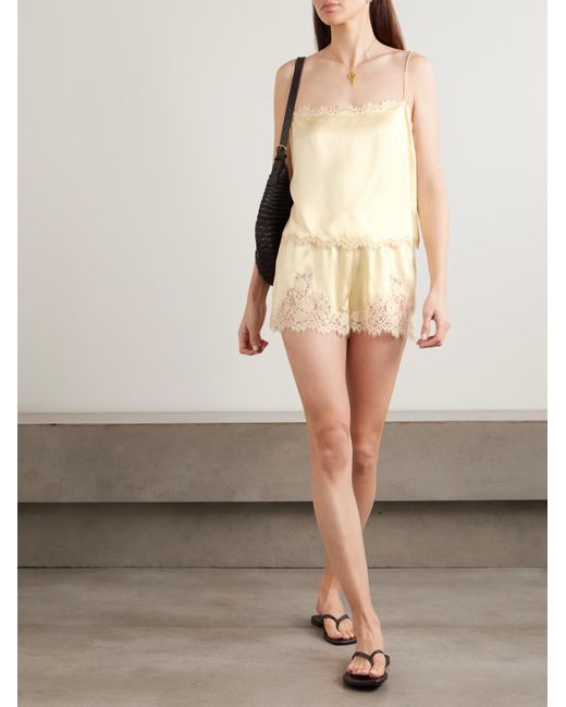 Doen Natural Loure Lace-Trim Top
