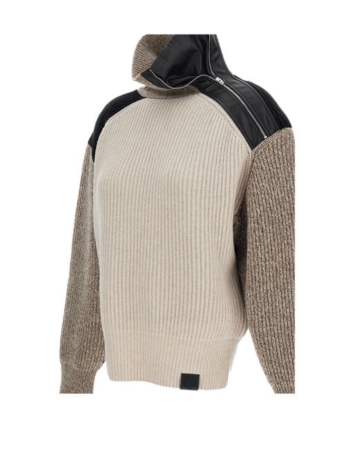 Stella McCartney Natural High Neck Zipped Jumper