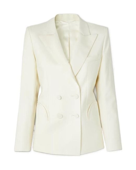 Blazé Milano White Double-Breasted Suit Jacket