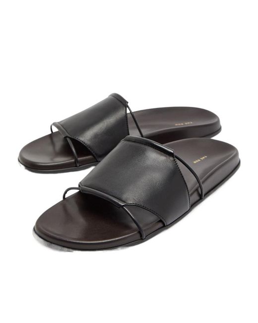 The Row Black Hollow-Out Slippers