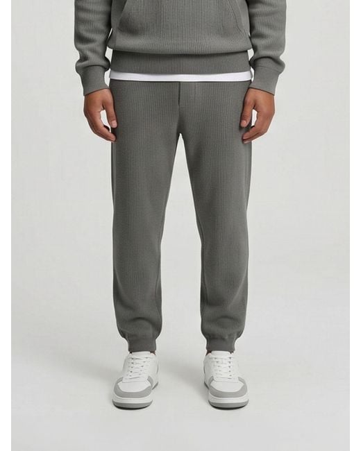 Boss Gray Drawstring Track Pants for men