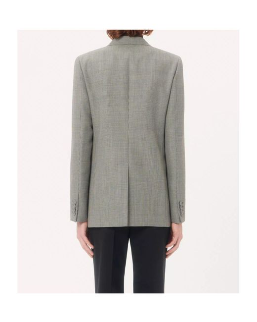 Valentino Gray Houndstooth Patterned Single-Breasted Jacket for men