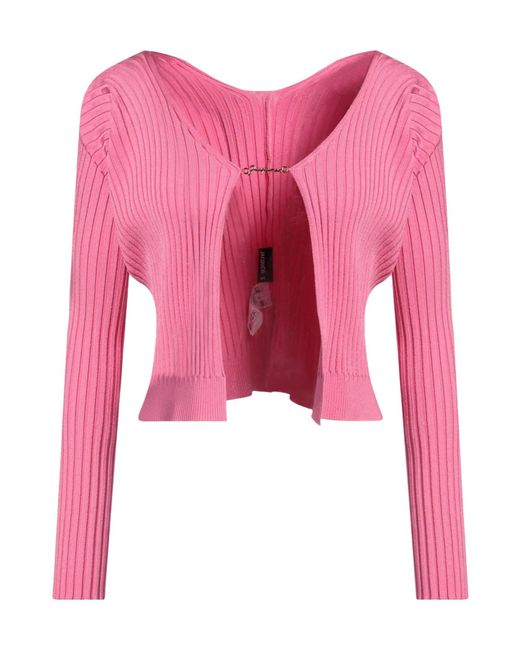 Jacquemus Pink Solid-Colored Knit Top