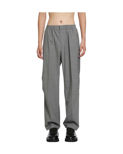 Herno Gray Laminar Relaxed Elastic-Waist Pants for men