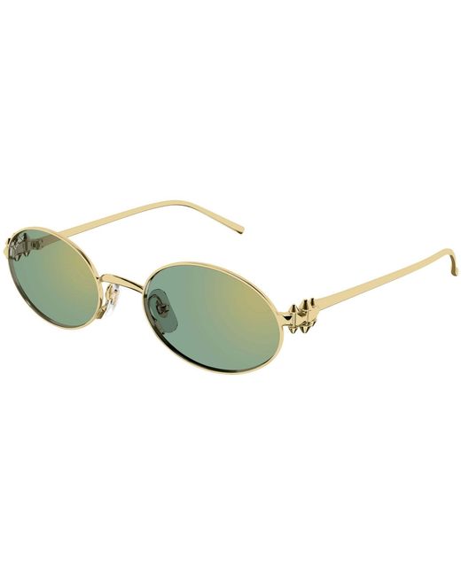 Cartier Green Oval Frame Sunglasses