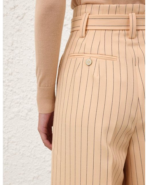 Zimmermann Natural Belt Loop Track Pants