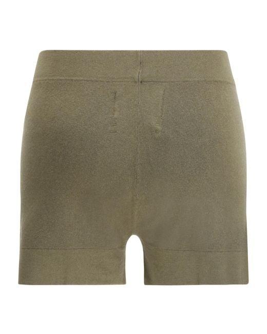 Extreme Cashmere Green Bummy Ribbed Knit Shorts