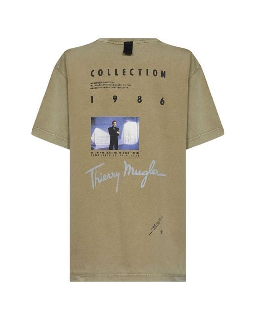 Mugler Green Short-Sleeved T-Shirt